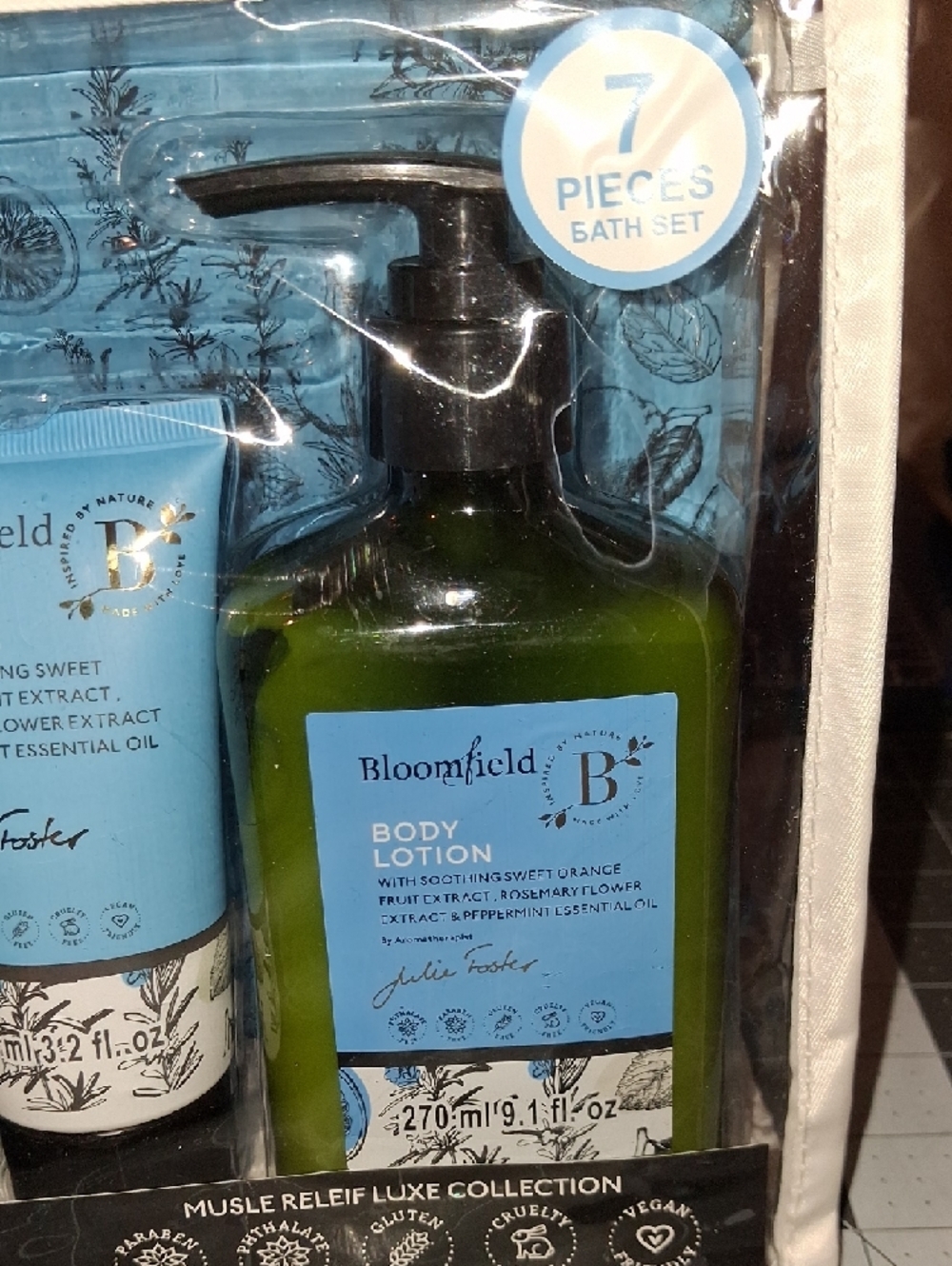 ZEN Within Bloomfield 7-Piece Bath & Body Set - Blue - Picture 4 of 5